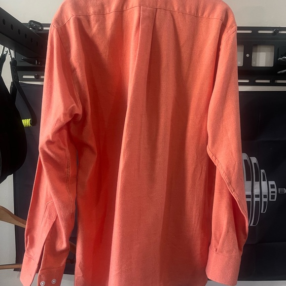 Gitman Bros Men’s Vintage Orange Flannel Button Down Shirt Size L Made In USA - Picture 2 of 5